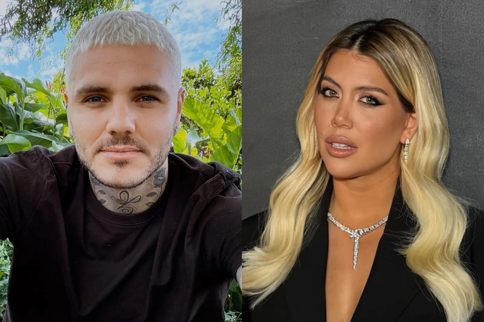 Wanda Nara y Mauro Icardi en una foto de archivo familiar con sus hijas